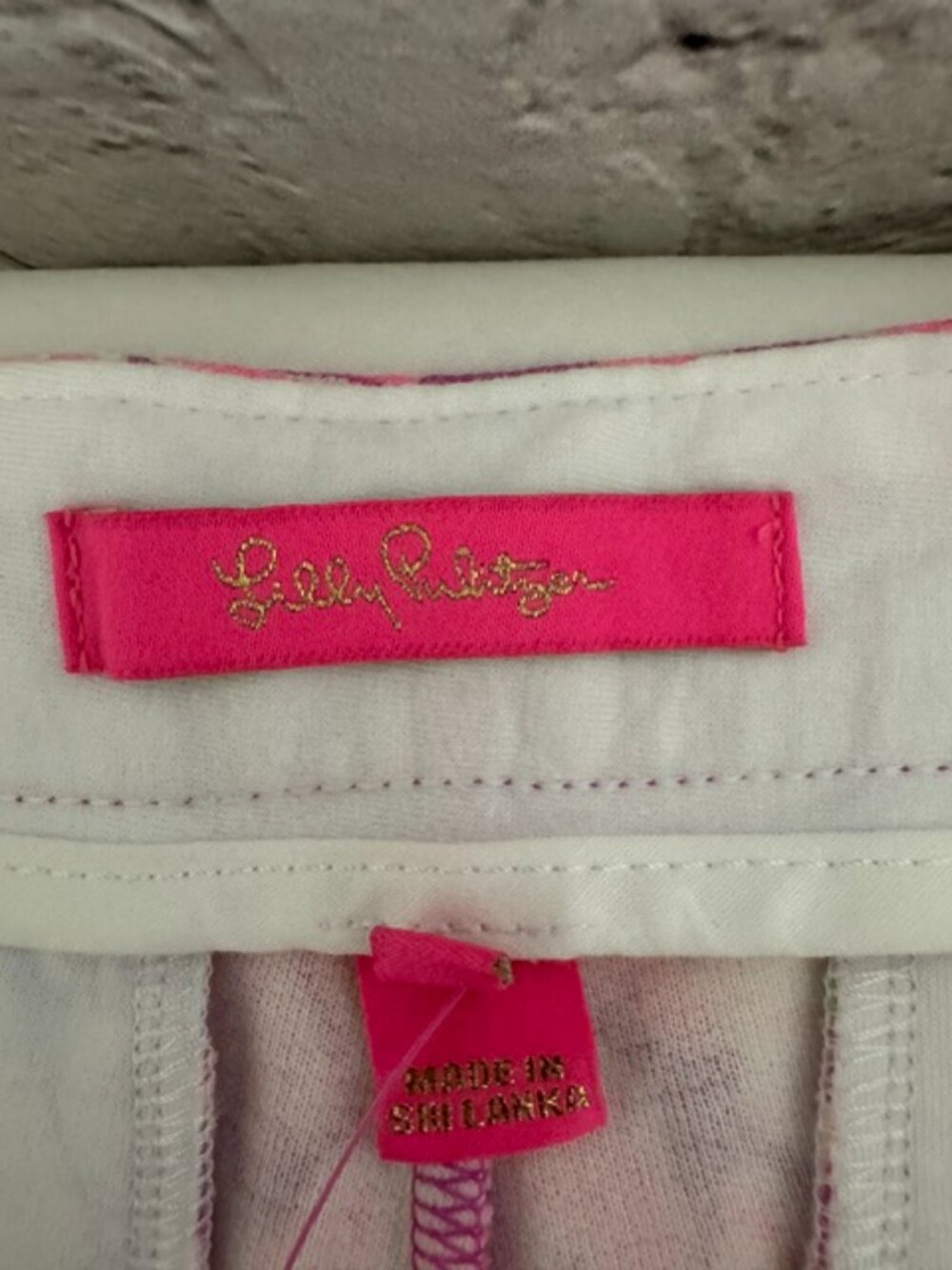 NWT Lilly Pulitzer Buttercup Knit Shorts Moms‎ The Word Amethyst Size 8 - Picture 2 of 9